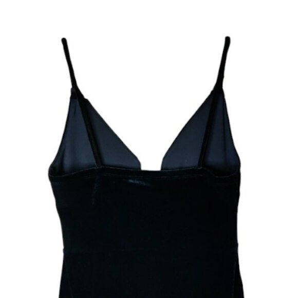 Forever 21 black velvet bodycon midi dress size S - Picture 6 of 7